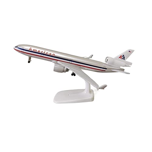 Modelo de avión fundido a presión de 20cm MD-11 con ruedas y tren de aterrizaje para hobby