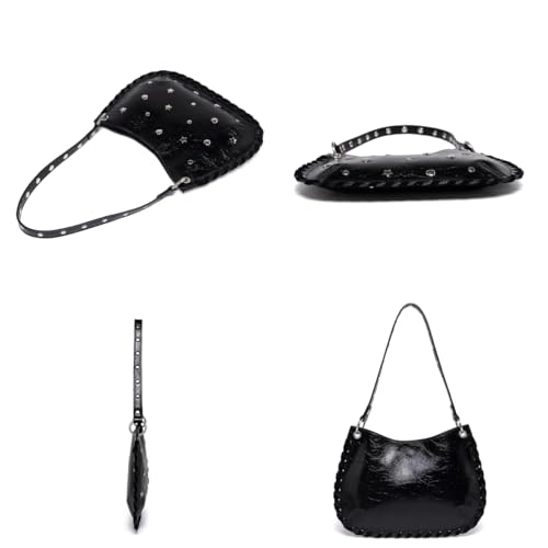 Studded Leather Shoulder Purse Womens Stars and Dots Punk Y2k Crossbody Bag 2000s Hajaruku Trendy Handbag2