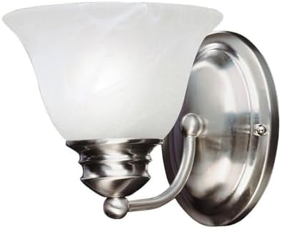 Maxim Malaga-1 Light Wall Sconce in Transitional Style-6 Inches Wide by 6.5 inches high-Satin Nickel Finish