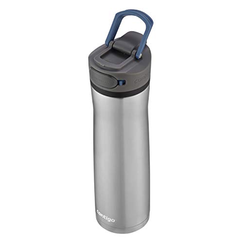Image of Contigo Cortland Chill 2.0, 24oz., Stainless Steel Water Bottle with AUTOSEAL Lid, Steel /Blue Corn