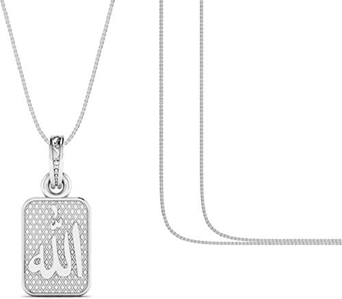 Cadena musulmana islámica de Alá colgante de plata para hombres y mujeres S