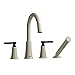 Riobel MMRD12LBNBK 4-Piece Deck-Mount tub Filler with Hand Shower, BNBK