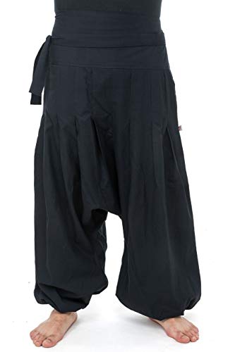 Sarouel basique zen Yuma noir pour vos séances de yoga et moments de détente