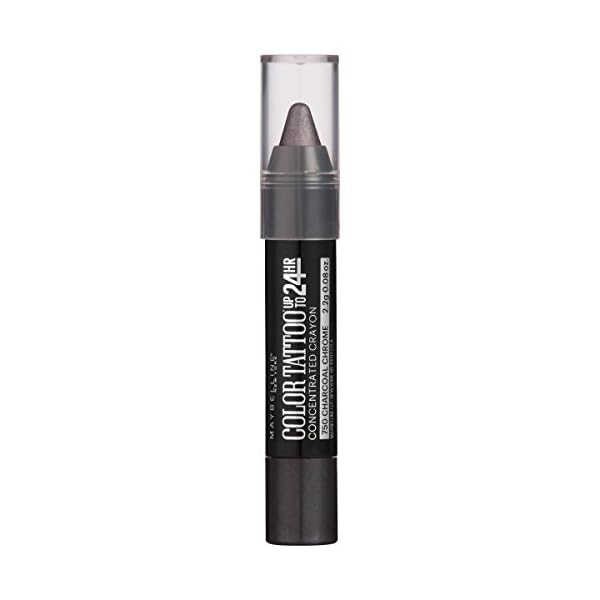 Maybelline Eyestudio ColorTattoo Concentrated Crayon,750 Charcoal Chrome, 0.08 oz.