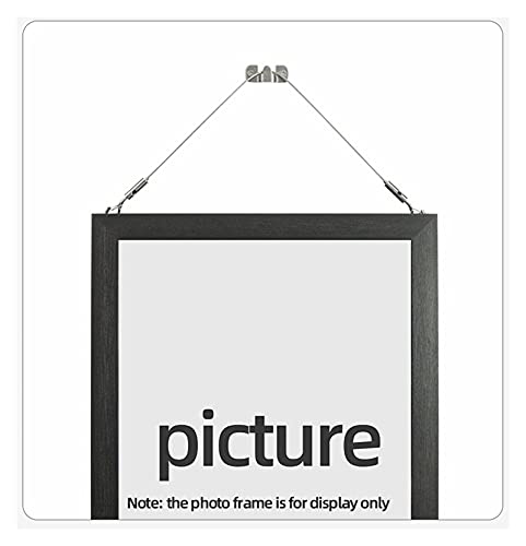 Image of Stainless Steel Automatic Wire Rope Clamp with Lock Hook -Hold Up to 10 Kg Adjustable Picture Hanging Wire 1m with Hooks for Hanging Device Picture Hanger of Accessories