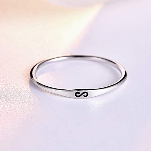 2MM 925 Sterling Silver Stacking Rings Minimalist Thin Ring Eternity Wedding Bands for Women Size 6-104