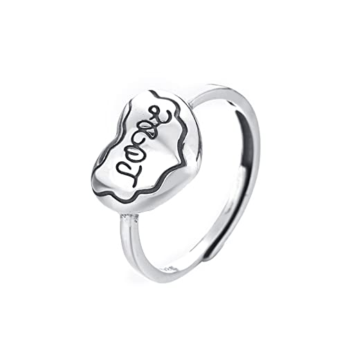 Bague Réglable Argent 925 Cœur Love d'Exception