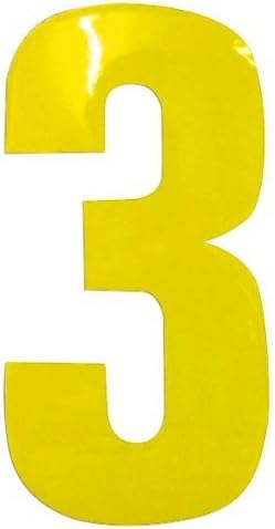 Rowan Self Adhesive Wheelie Bin Numbers 17cm - 3 - Yellow