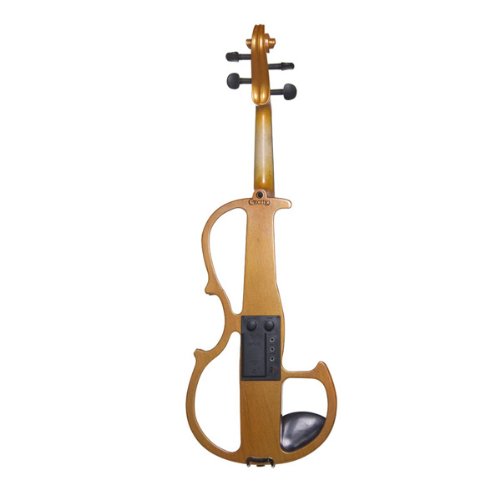 Cecilio Silent Electric Solid Wood Violin With Ebony Fittings, Electric Violin Kit (Cut Out - Maple Varnish) #TOP4