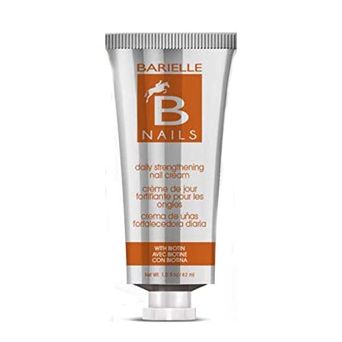 Barielle Nails Daily Strengthening Nail Cream with Biotin 1.5 Ounce – for Splitting, Brittle, Ridged, Breaking, Soft and Damaged Nails, Leaves Nails Strong, Healthy and Revitalized