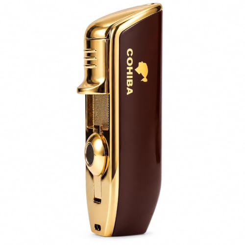 COHIBA トリプルジェットガスライター ベージュ