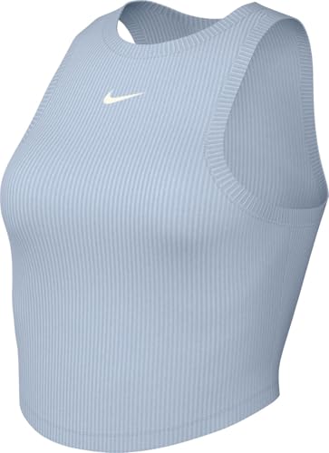 Débardeur côtelé pour femme Nike Sportswear crop top débardeur noir