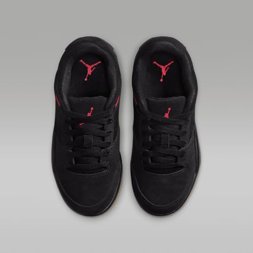 Jordan Flight Court Big Kids' Shoes (HF3333-001, Black/Gum Medium Brown/Varsity Red)4