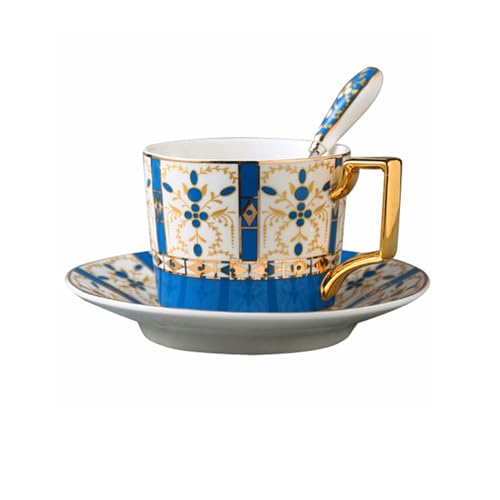 Tasses à thé en Porcelaine Anglaise de Luxe et Soucoupes Artisanales
