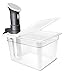 Everie Sous Vide Container 12 Quarts with Universal Collapsible Hinged Lid, Compatible with All Anova Models, Joule, Wancle, Instant Pot and Other Cookers, EVC-TY-PP