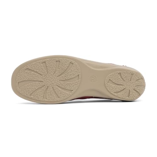 Image of VJH confort Women's Flat Shoes, Slip-on Round Toe Light Weight Comfort Casual Walking Shoes
