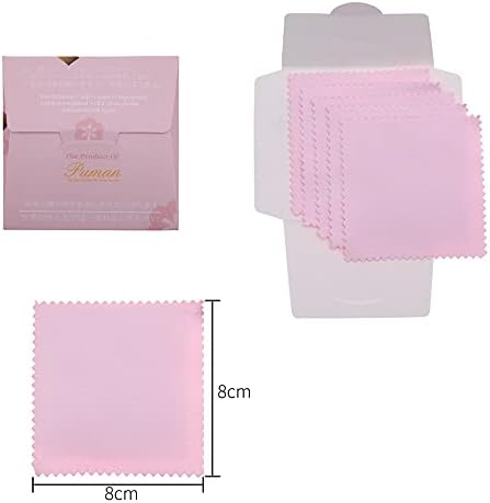 DBOO 10PCS Jewelry Cleaning Cloth Thicker Polishing Cloth 8 X 8 cm Cleaning Cloths Pearl Cleaner Cloth for Sterling Silver Gold Platinum Jewelry