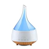 【Apagado automático y ajuste de tiempo ajustable】 - El humidificador difusor de aromaterapia se apagará automáticamente si no hay fugas de agua después de 5 segundos sin riesgo para sus hijos y su familia. 4 modos de ajuste de tiempo: 1 hora / 2 horas / 3 horas / operación continua.