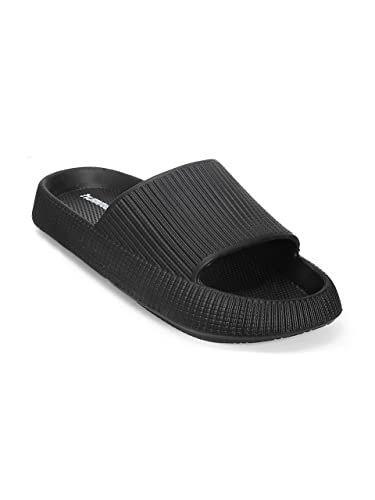 Image of hummel TEXTURE SOFT Men's Classic Ultra Soft Sliders /Slippers with Cushion FootBed for Adult Comfortable & Light Weight Stylish & Waterproof & Everyday Flip Flops & Chappals for Gents /Boys