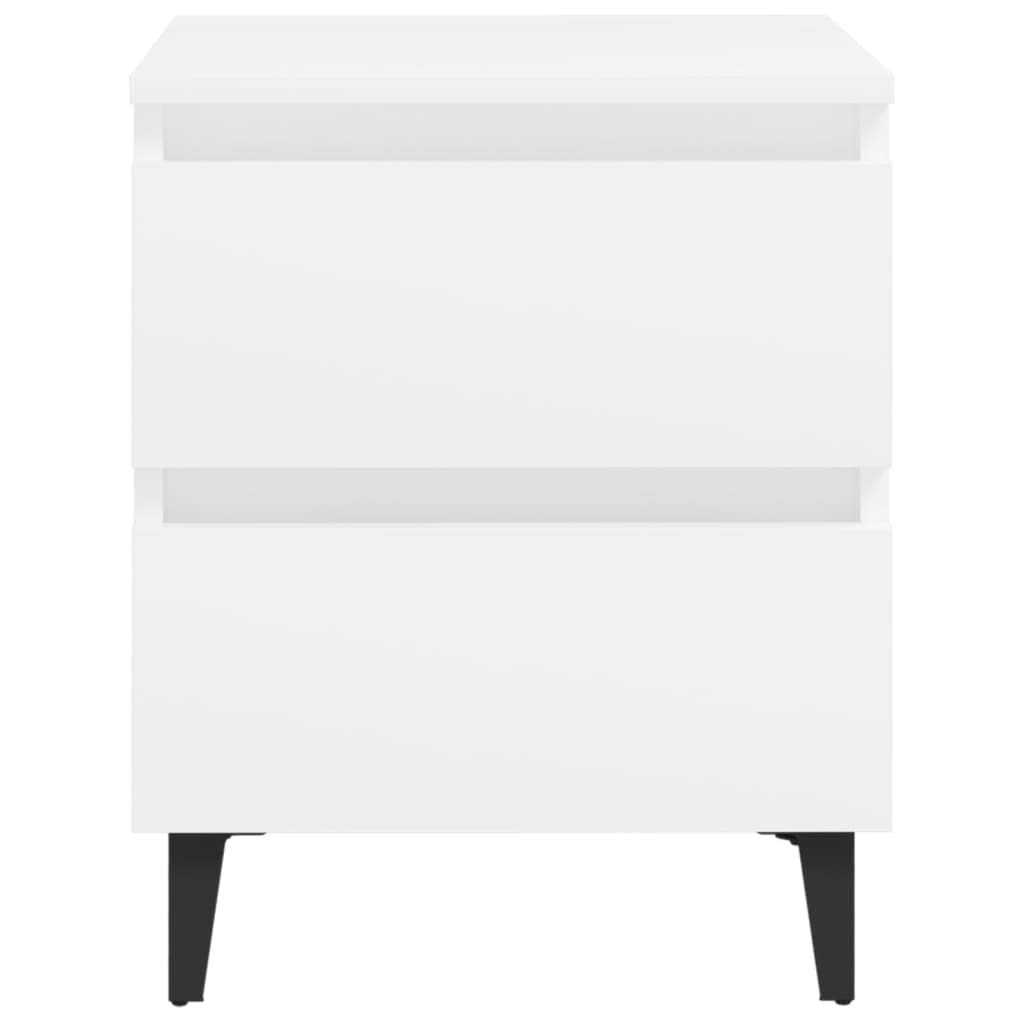 vidaXL - vidaXL Nachttisch Weiß 40x35x50 cm Spanplatte