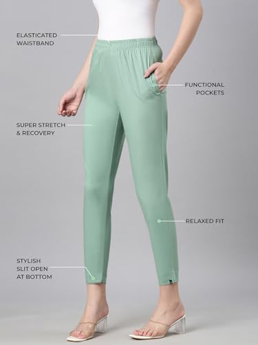 Image of TWIN BIRDS Women Viscose Cotton Kurti Pants | Stretch Ethnic Daily Trousers