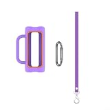 CWOQOCW Custodia protettiva in silicone per altoparlante portatile JBL Grip, custodia in silicone per altoparlante portatile JBL Grip, con tracolla, custodia da viaggio resistente ai graffi (viola)