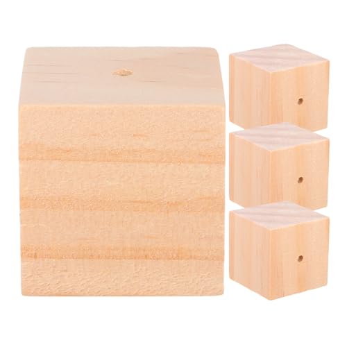 TOBBOMEY 4 piezas Base de Madera para Decorar Flores Pasteles Soporte Práctico para Uñas de Decoración de Material Natural y Resistente Adecuado para Cocina y Tiendas de Repostería