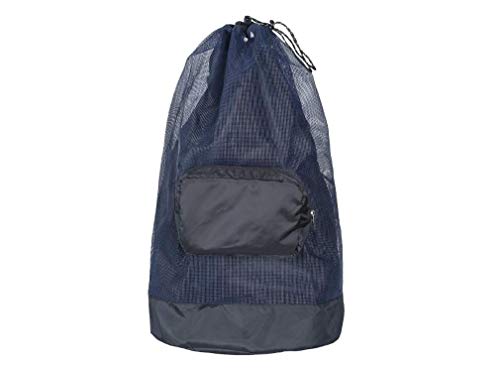 Heavy Duty Scuba Diving Mesh Backpack, Mesh Drawstring Equipment Shoulder Gear Bag for Swimming Snorkeling Scuba Diving Beach Water Sports Equipment