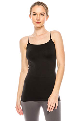 Kurve Women’s Seamless Camisole Tank Top – Stretch Spaghetti Strap Cami with UV Protective Fabric, UPF 50+ (Made in USA)