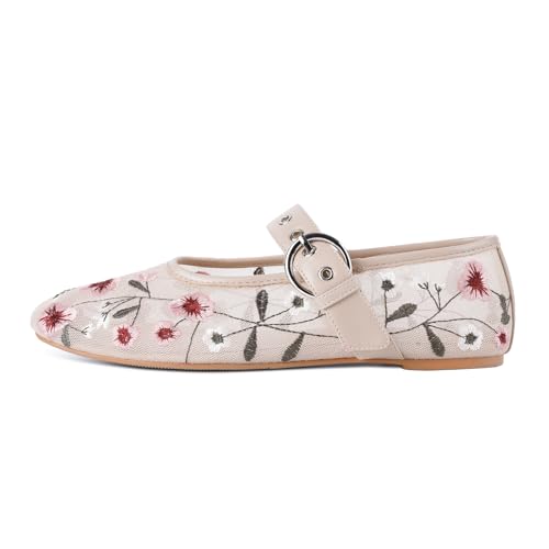 Image of Ballet Flats Mesh Shoes for Women Mary Janes Flats | Wide Feet Options, Woven Mesh Flats, Soft Cushion, Comfortable Ballerina Flats, Casual, Dress Shoes, Daily, Work, Versatile