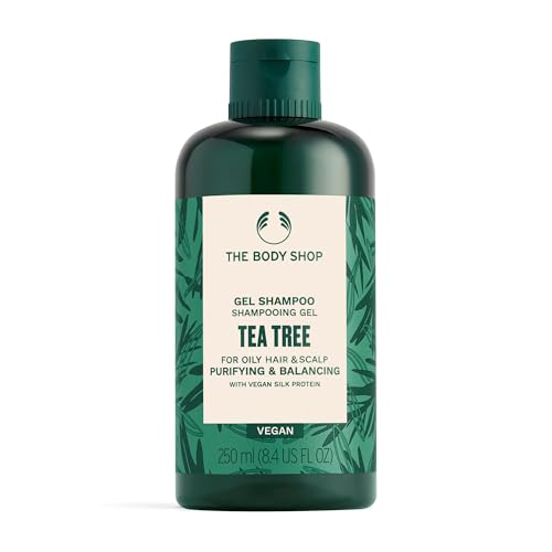 The Body Shop Tea Tree Shampoo for Oily Hair and Scalp Vegan Silk Protein