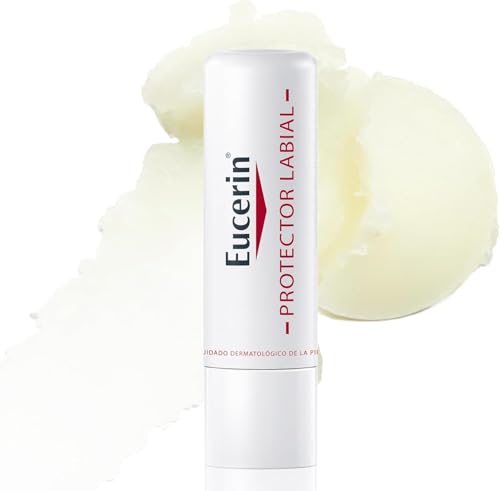 Eucerin pH5 Protector labial (4,8 g), bálsamo labial reparador con FPS 20 con Manteca de Karité, Aceite de Jojoba, Dexpantenol y Vitamina E, para labios secos, ásperos y agrietados