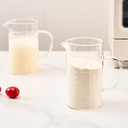 Vaso medidor de vidrio 500 ml con marcas claras miniatura 5