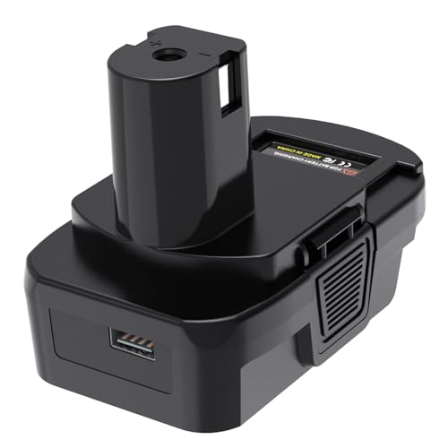 Battery Adapter with USB Port for Dewalt to Ryobi Battery, for Dewalt for Milwaukee Battery Convert to Ryobi 18V Lithium-ion Battery DM18RL