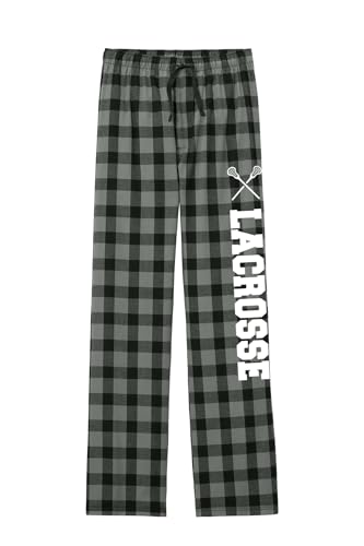 Lacrosse Team District Plaid Flannel Pajama Pants Spirit Wear