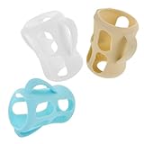 ibasenice 3 Stück Babyflaschen Griffe Flexible Schutzhülle mit Ergonomischem Griff Anti-kollisions Isolierung Schutz für Glasflaschen Junge Mädchen Trinkflasche Hülle