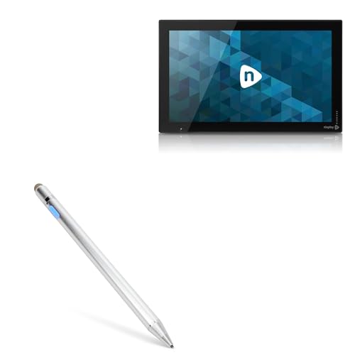 BoxWave Stylus Pen Compatible with Nixplay Signage 21.5 in S21A - AccuPoint Active Stylus, Electronic Stylus with Ultra Fine Tip - Metallic Silver