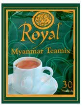 Royal Myanmar Teamix (The Best Burmese Non-Dairy Milk Tea) Burmese Traditional Milk Tea made from Tea Leaves Freshly Picked from Northern Part of Burma (30-Sachets-1pack)