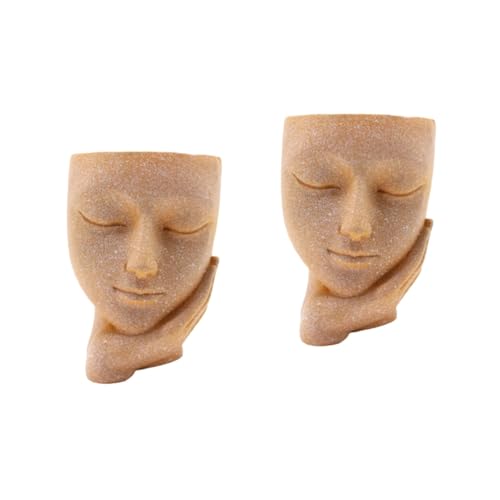 Pot de fleur visage mignon en lot de 2, cadeau déco idéal - 2