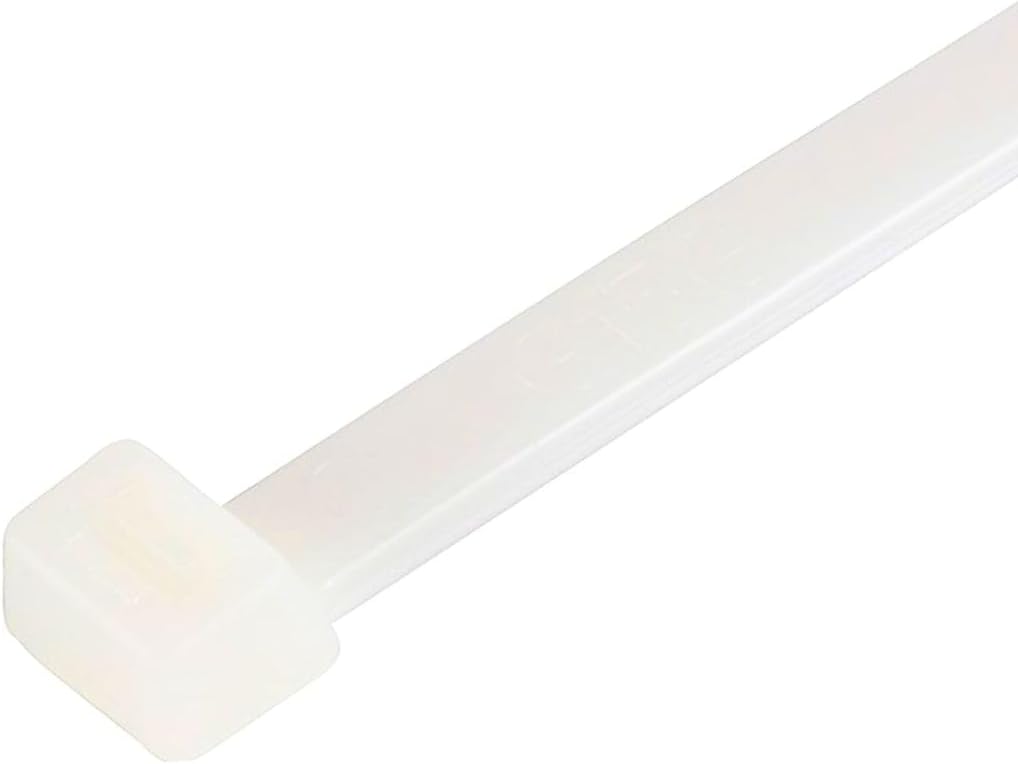 GTSE 8 Inch White/Clear Zip Ties, 5,000 Bulk Pack, 50lb Strength, UV Resistant Strong Nylon Cable Ties, Self-Locking 8" Tie Wraps