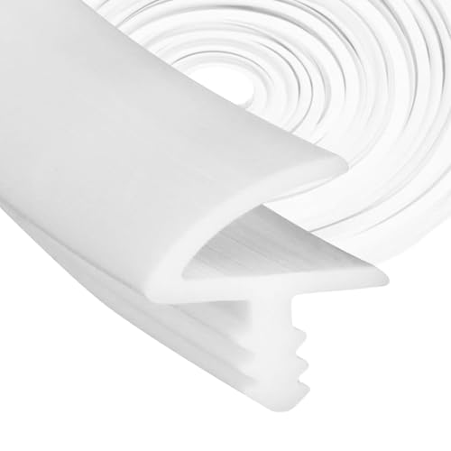 10M Türrahmen Dichtung für Schallschutz Türdichtung für 3mm Nut und 11mm Falz für Schalldämmung Kollisionsvermeidung und Feuchtigkeitsbest (Weiß 10 Meter)