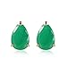 Galaxy Gold GG 14k Solid Yellow Gold You Are All Mine Natural Emerald Earrings