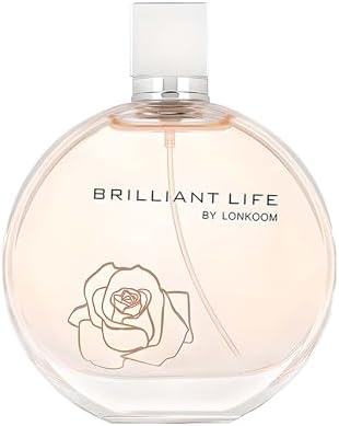 Lonkoom Brilliant Life Perfume for Women, 3.4 Fl Oz/100ml Eau de Parfum Spray Long-Lasting Fragrance, Floral Fruity Notes of Chinese Olive, Pear, Flower-De-Luce, Freesia, Vetiver