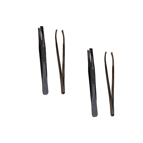 DECOMELODY 4 Piezas Abrazadera De Ceja Pinzas Pestañas Herramienta Para Dar Forma a Las Cejas Pinzas Para Cejas Black