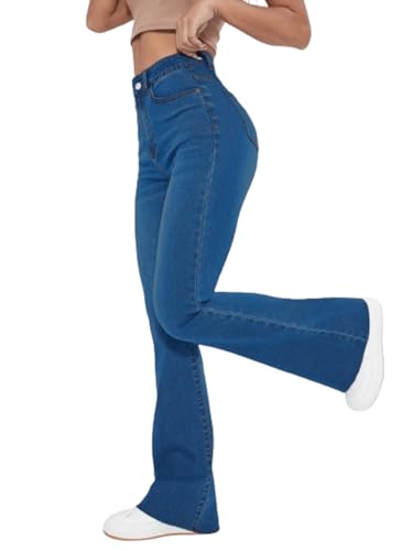 Image of Aahwan Women's & Girls' Solid Black Low Waist Ripped Distressed Mom Fit Stretch Denim Jeans(KV-255)