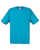 t shirt türkis langarm Sicher verpackt. Fruit Of The Loom Original Full Cut, T-Shirt Gr. M, azurblau