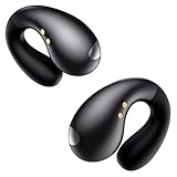 Boytond Ultra Open Ear Earbuds - Ergonomic Clip-On Earbuds, Bone Conduction Over-The-Ear Headphones with Waterproof Design, Black
