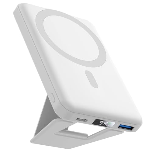 AOGUERBE Power Bank per iphone, 10000mAh per Magsafe Powerbank Magnetico Caricabatterie Portatile Wireless PD 22.5W Ricarica Rapida Batteria Esterna per iPhone 17/15/14/13/12/Mini/Pro/Pro Max
