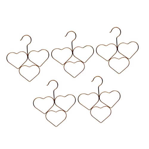 PRETYZOOM 5Pcs Heart Shaped Multi Functional Scarf Holder Elegant Wardrobe Organizer for Ties Belts and Accessories Space Saving Design for Home Supplies