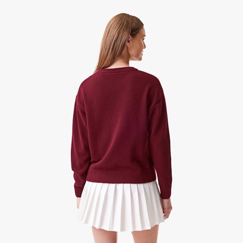 Image of Lacoste x Bandier Women's Contrast Crocodile Sweater